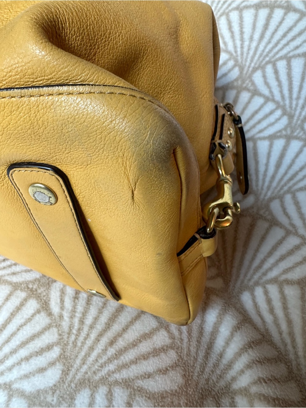 Coach Mustard Yellow Leather Satchel with Tags - Picture 14 of 14